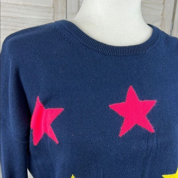 Lisa Todd Navy Star Struck Sweater Small - Picture 2 of 11